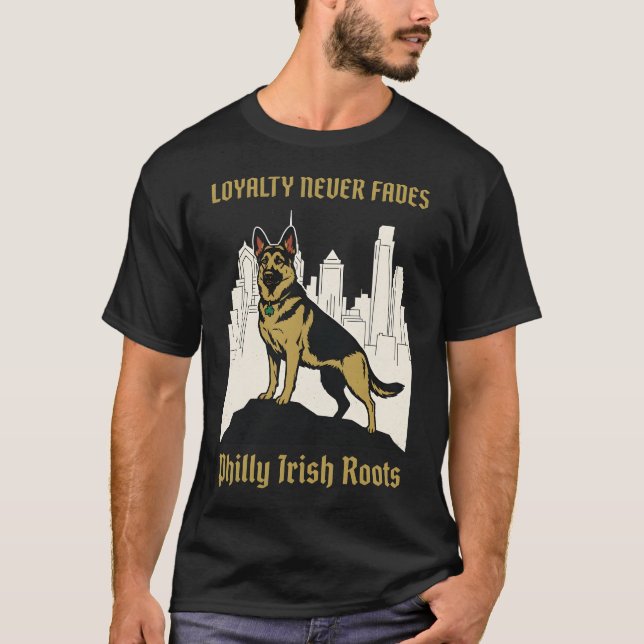 Camiseta Pastor Alemão Lealdade Nunca Desvanece (Frente)