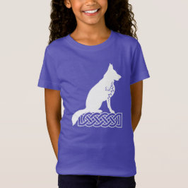 Camiseta Pastor Alemão Loki Nó de Marinheiro Branco  