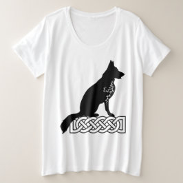 Camiseta Pastor Alemão Loki Nó de Marinheiro Preto 