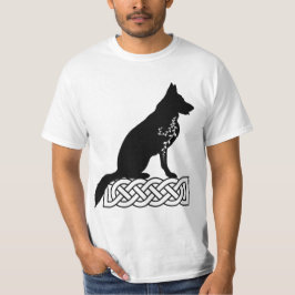 Camiseta Pastor Alemão Loki Nó de Marinheiro Preto