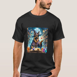 Camiseta Pastor Alemão Mago Transforma Itens Em Ovos. Cacho