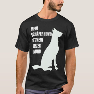 Camiseta Pastor Alemão Melhor Amigo do Homem Cachorro Branc