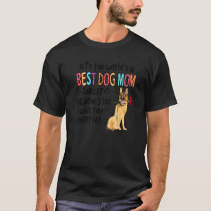 Camiseta Pastor Alemão Melhor Mãe de Cachorro Dia dos Namor