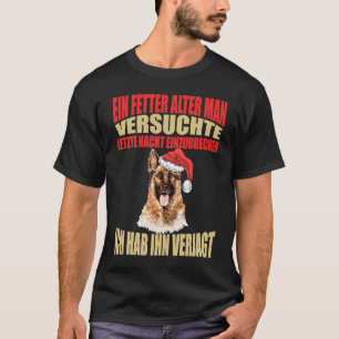 Camiseta Pastor Alemão Natal Papai Noel