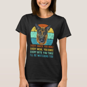 Camiseta Pastor Alemão Ou Cão Alsaciano Mamãe Ou Papai Cach