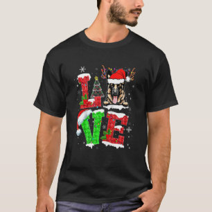 Camiseta Pastor Alemão Papai Noel Natal Cachorros Pijama
