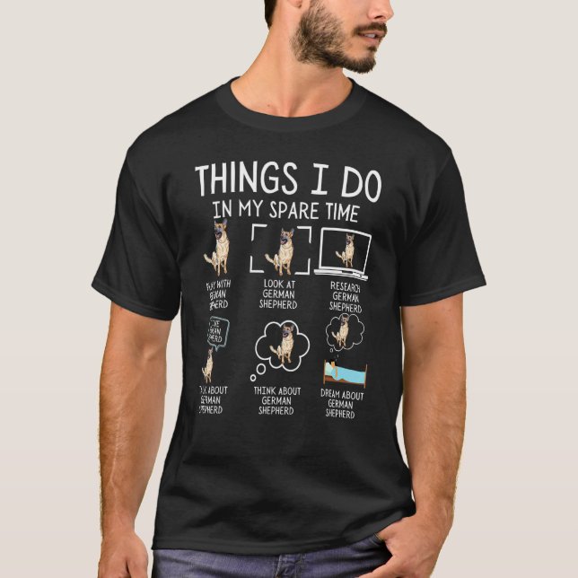 Camiseta Pastor Alemão  Pastor Alemão  Cão (Frente)