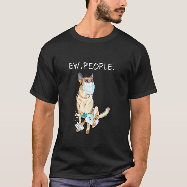 Camiseta Pastor Alemão Pessoas Cachorro (Frente)