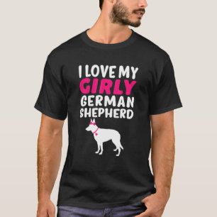 Camiseta Pastor Alemão Pet Menina Fofo Cachorro Revelação d