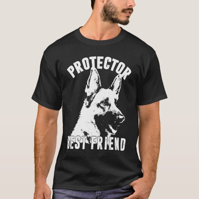 Camiseta Pastor Alemão Protetor Melhor Amigo (Frente)