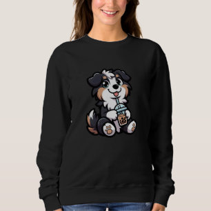 Camiseta Pastor australiano Bubble Tea Dog Funny Boba
