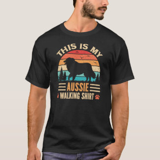 Camiseta Pastor Australiano Caminhando Austrália Cão Passia