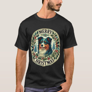 Camiseta Pastor Australiano de Natal