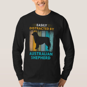 Camiseta Pastor australiano facilmente distraído por cães
