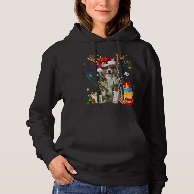 Camiseta Pastor australiano Reindeer Funny X (Frente)