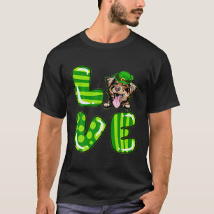 Camiseta Pastor australiano Shamrock Lucky Clover Rua Patri
