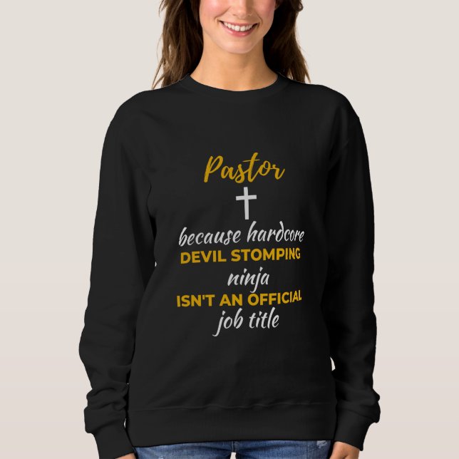 Camiseta Pastor Because Hardcore Devil Stomping Ninja (Frente)