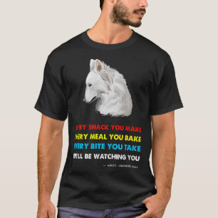 Camiseta Pastor branco de German shepherd branco