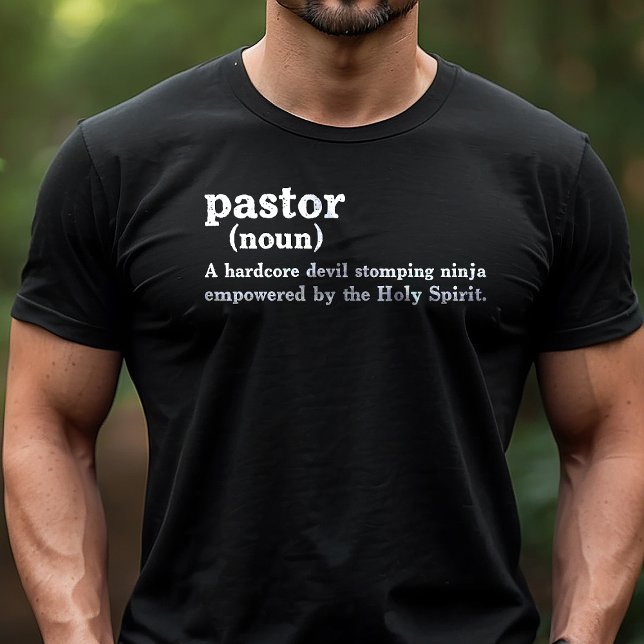 Camiseta Pastor Definição Engraçado Fé Religiosa (Criador carregado)