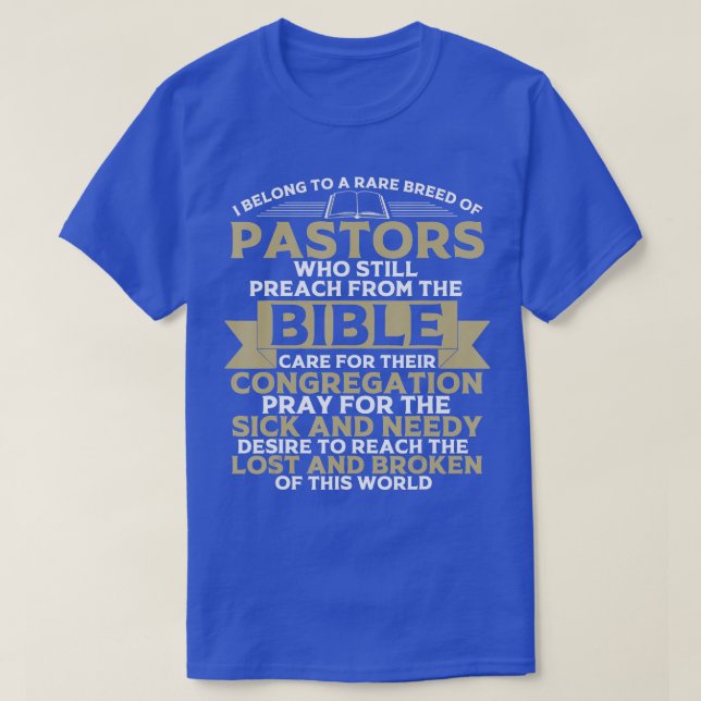 Camiseta Pastor Engraçado Apreciação Presente Pastor Cristã (Frente do Design)