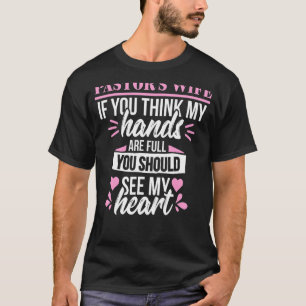 Camiseta Pastor Esposa, Coração, Igreja Cristã Apreciada