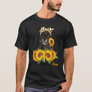 Camiseta Pastor holandês Mãe Cachorro de verão de girassol