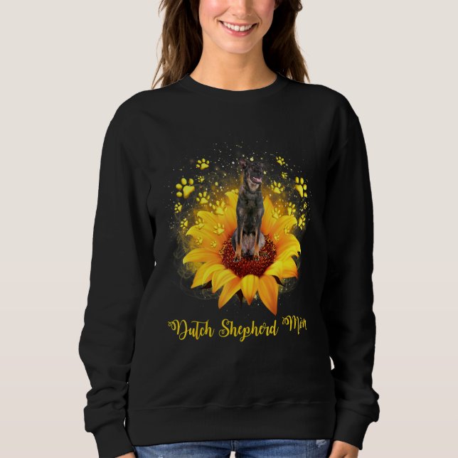 Camiseta Pastor Holandês Mãe Dia das Mães (Frente)