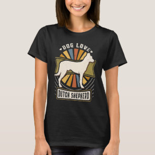 Camiseta Pastor holandês Shepherd Vintage - Cão retrorrefle