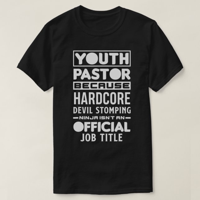 Camiseta Pastor Juvenil Porque O Diabo Esmaga Ninja Engraça (Frente do Design)