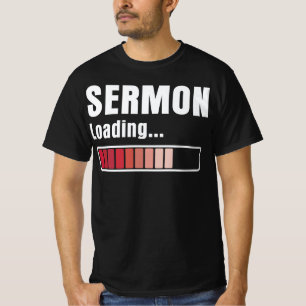 Camiseta Pastor Sermon Carregando Engraçado