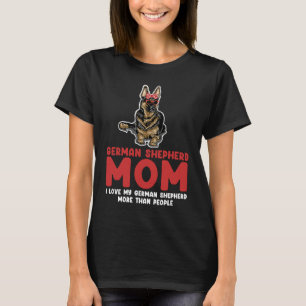 Camiseta Pastora alemã mãe Eu amo pastor alemão alemão