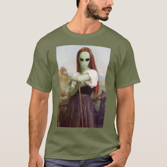 Camiseta Pastora Alien de Bouguereau (Frente)