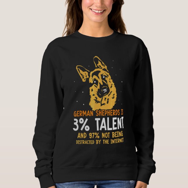 Camiseta Pastores Alemães é 3 talento e 97 não sendo inte (Frente)