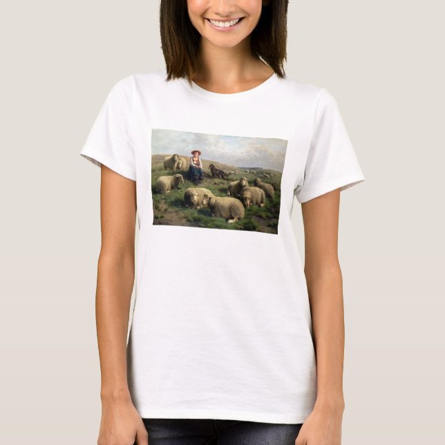 Camiseta Pastores com ovelha em paisagem (Frente)