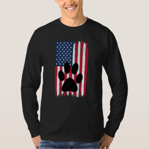 Camiseta Pata Animal Silhouette American Flag Usa Patriotic