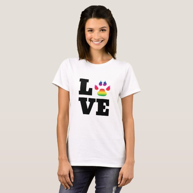 Camiseta Pata arco-íris (Frente Completa)