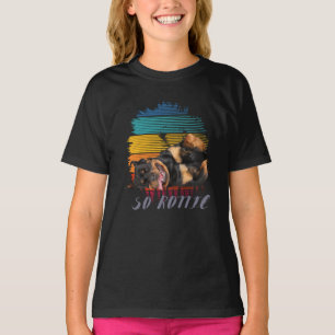 Camiseta Pata branca Pata Retrora Coração Rótulo Cachorro R