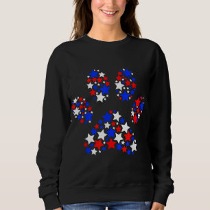Camiseta Pata Cachorro Vermelho Branco Azul Estrelas 4 de j