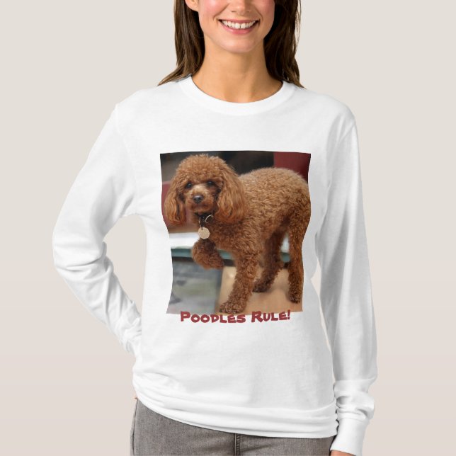 Camiseta Pata da caniche de brinquedo acima (Frente)
