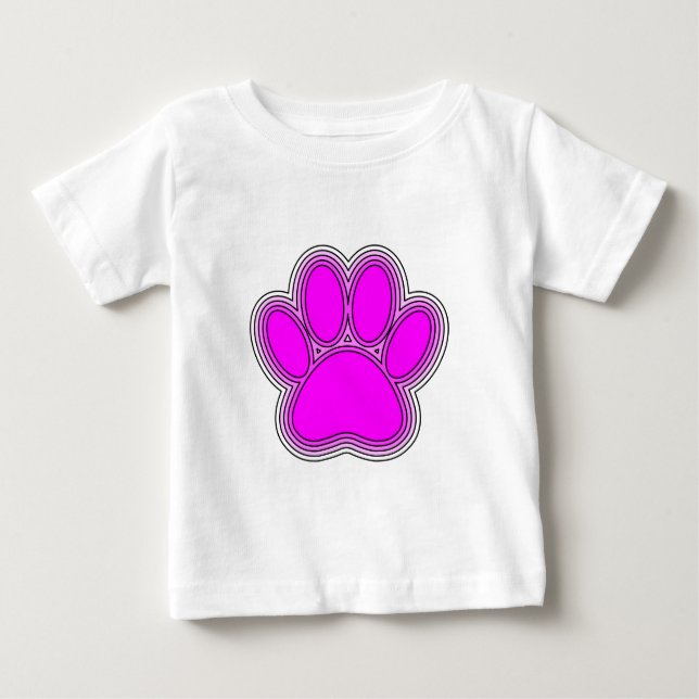 Camiseta Pata De Cachorro A Rosa Com Descrições (Frente)