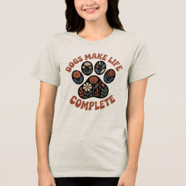 Camiseta Pata de Cachorro Floral Retrô