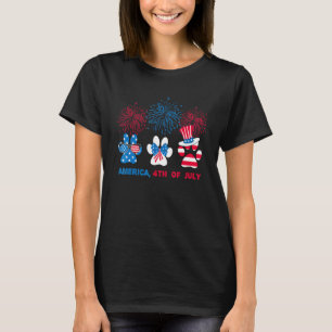 Camiseta Pata de Cachorro Vermelho Branco Azul América 4 de