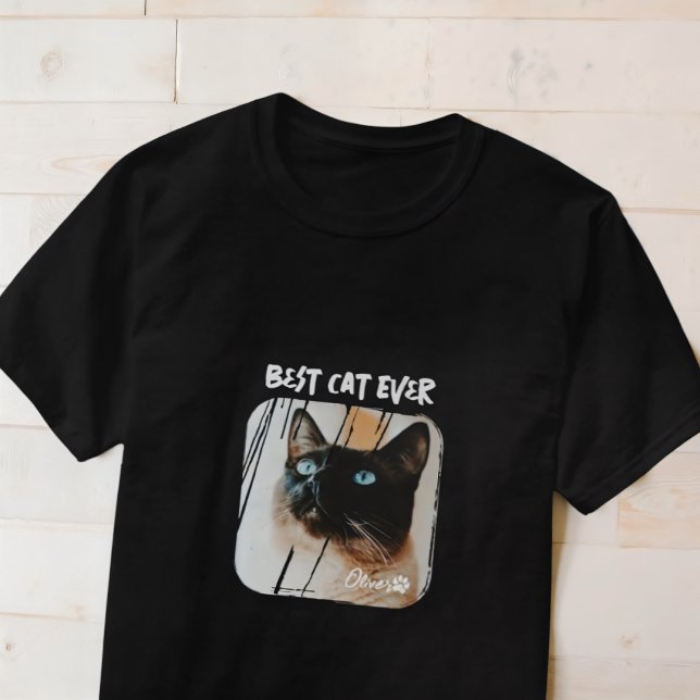 Camiseta Pata de Foto Legal Moderna do Gato de Pet (Criador carregado)