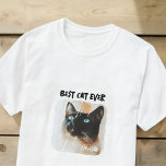 Camiseta Pata de Foto Legal Moderna do Gato de Pet<br><div class="desc">Esta design simples e moderna é composta por uma tipografia moderna e simples de escrita lúdica. Adicione fotos personalizadas.</div>