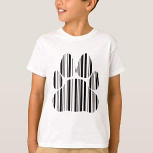 Camiseta PATA DE GATO CÓDIGO DE BARRAS Padrão de Impressão