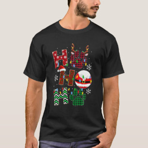Camiseta Pata de Natal do Cachorro HoHoHo Cachorro Pajama C