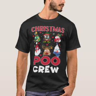 Camiseta Pata de Natal Engraçado Emoticons de Poops de Nata
