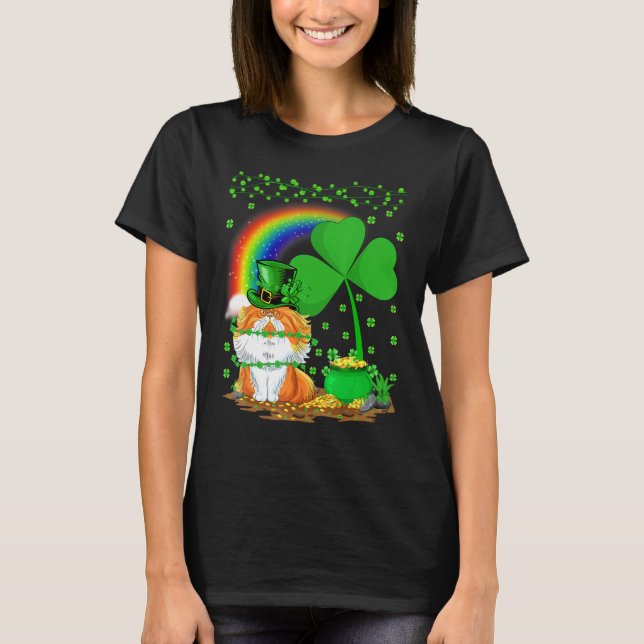 Camiseta Pata de Rua Persa de Gato Persa, Funny Rainbow Per (Frente)