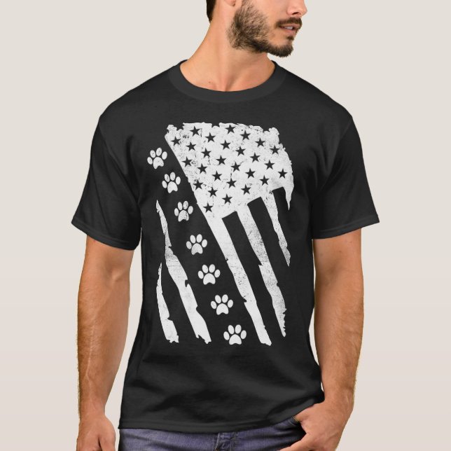 Camiseta Pata de Sinalizador Americana Imprime com Patas de (Frente)