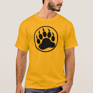 Camiseta Pata Do Urso Na Cabeça Da Frente, Na Parte Traseir